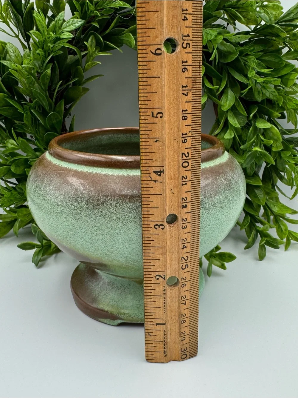 Frankoma Pottery Plainsman Green Planter 22S